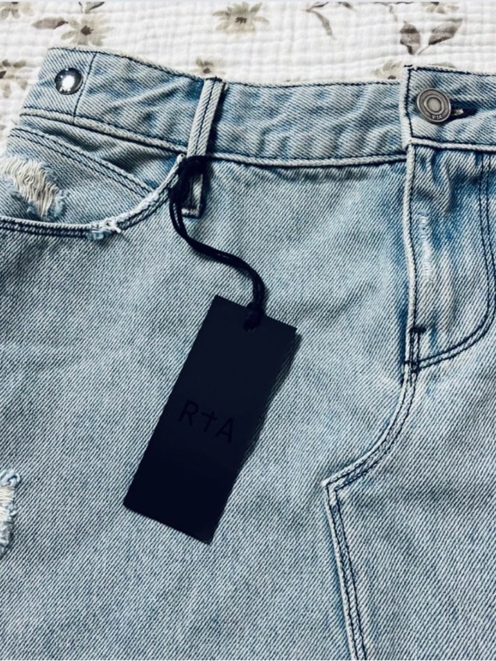 RtA Simone Denim Mini Skirt. Size 4. NWT. - Picture 4 of 7